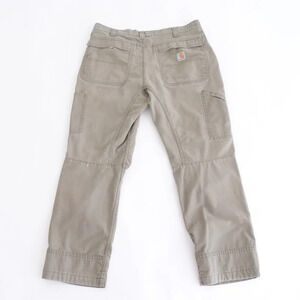 Carhartt Tan  Full Swing Relax Fit Double Knee Dungaree Carpenter Pants 38X30